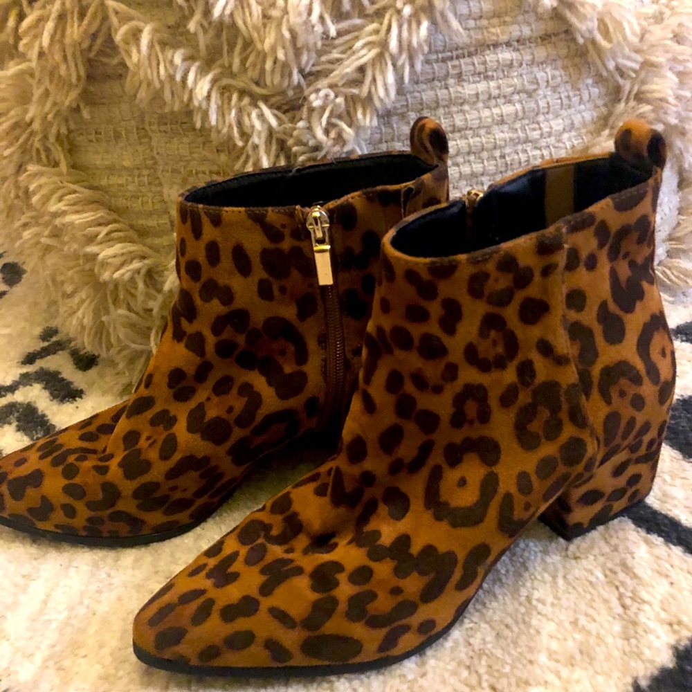 Cheetah Print Ankle Boots